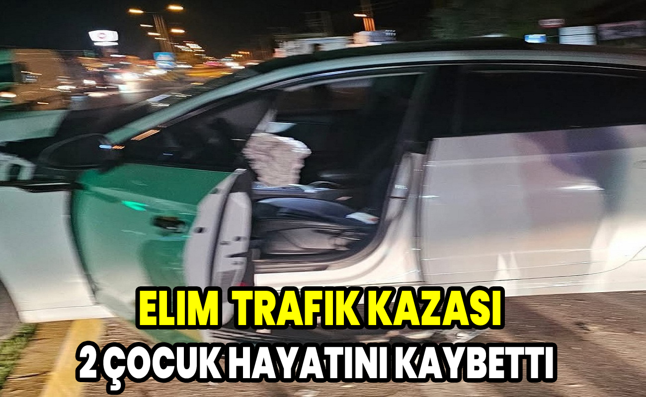 Elim  trafik kazası 2 çocuk hayatını kaybetti